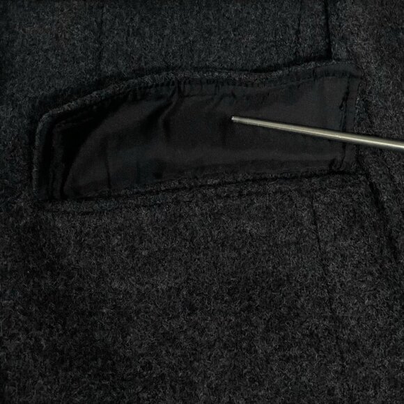 Express Womens Wool Blend Coat Size 7 / 8 (Medium) Hooded Pockets Lined Gray - Picture 5 of 7